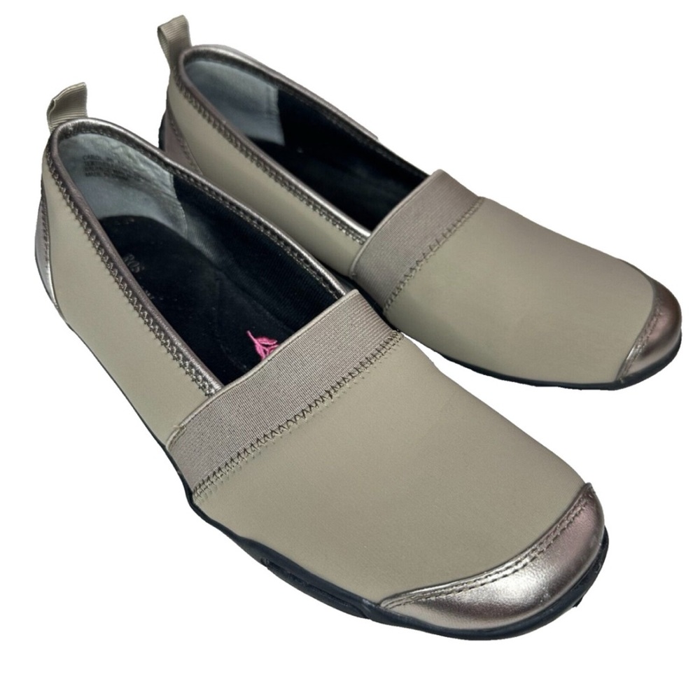 ROS HOMERSSON  “CAROL” SLIP ON EXCELLENT PREOWNED BEIGE PEWTER MAXIMUM COMFORT